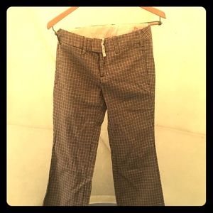 Plaid Straight Leg Slacks